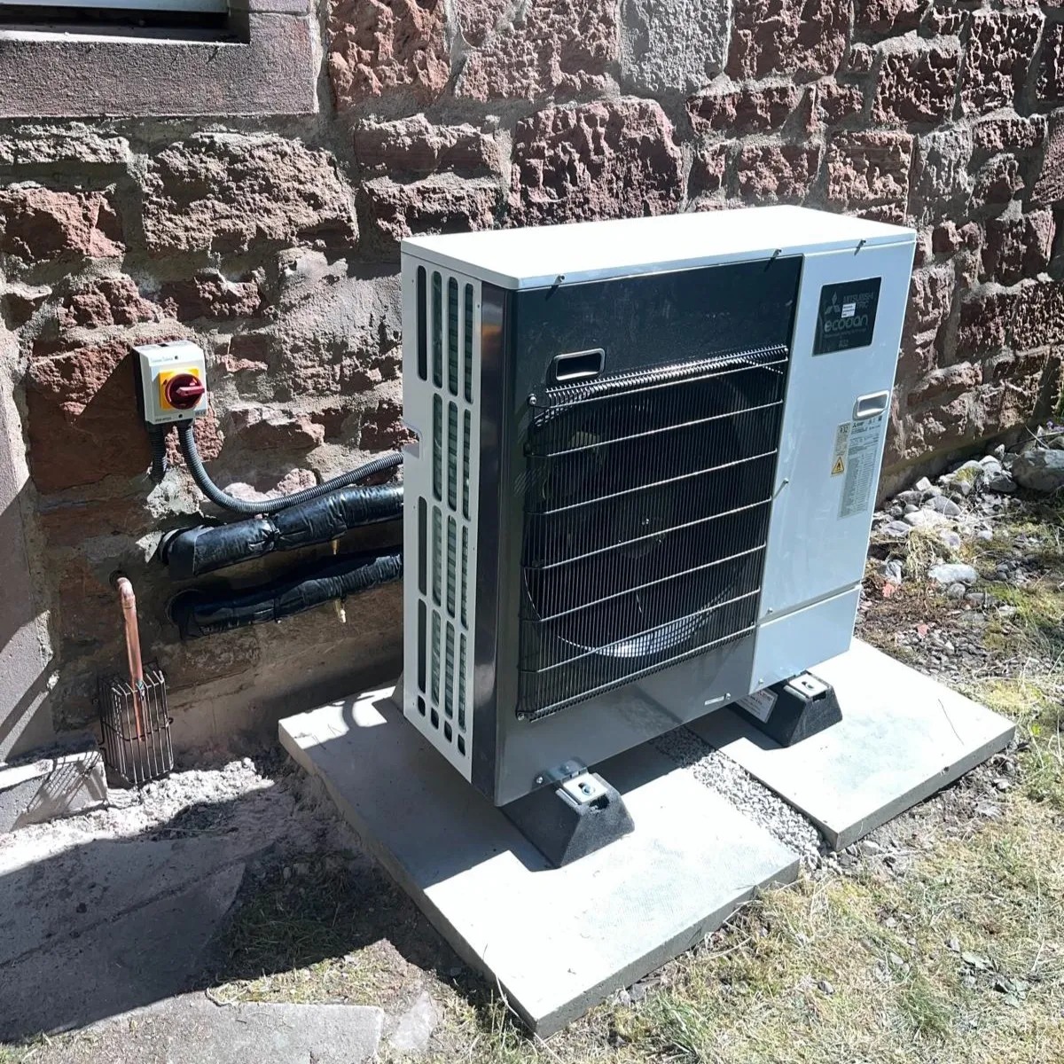 Air source heat pump installation by NK Heating Solutions in Perth