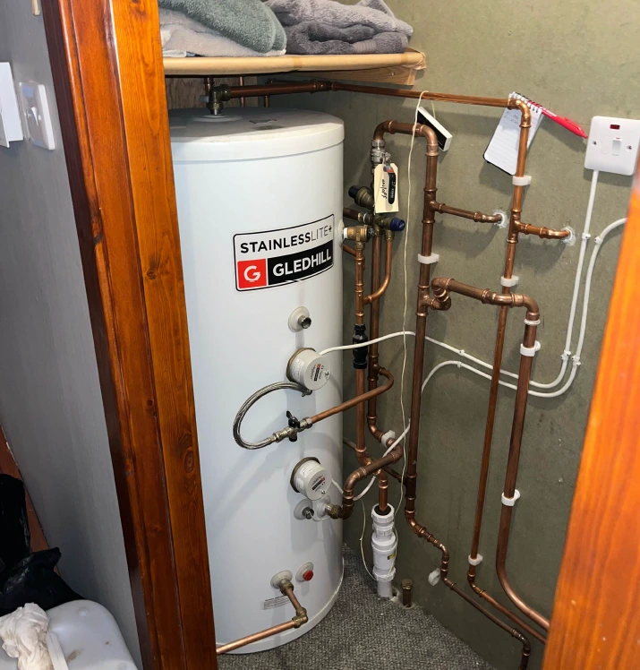 ASHP Cylinder fitted in Perth